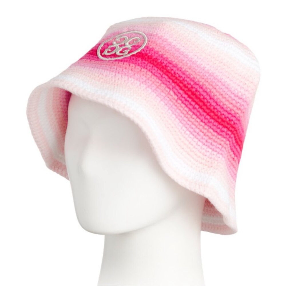 G/Fore G4 Golf Women's Circle G's Ombre Crochet Bucket Hat NWT Pink Fall Winter